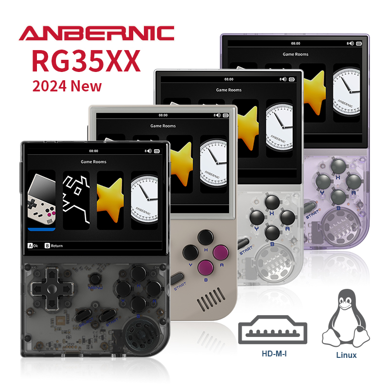 Gaming Console Under 5000 - ANBERNIC 2024 新 RG35XX レトロハンドヘルドゲームコンソール 3.5