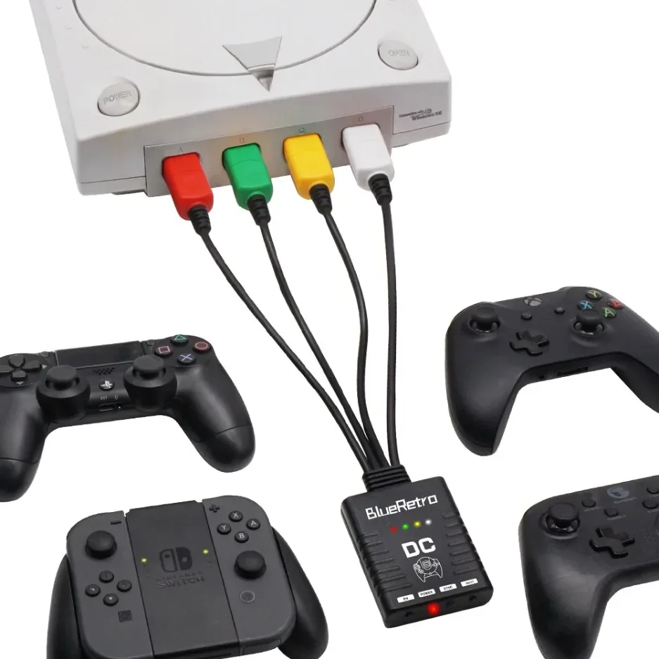 Gaming Console Buttons - RetroScaler BlueRetro ワイヤレスコントローラーアダプター。SEGA DreamCast本体をPS5、8bitdo Switch Pro、WiiUコントローラーで使用可能に。ゲーム用。
