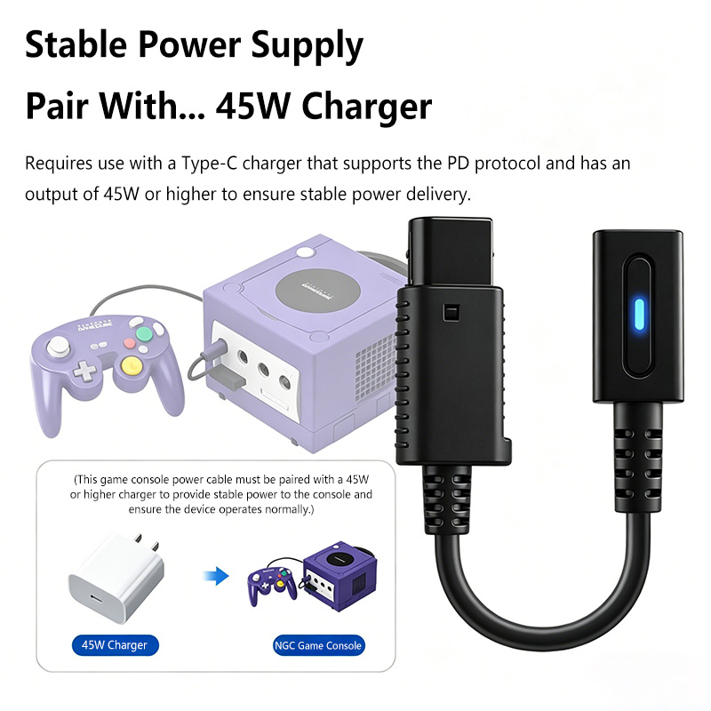 NGC本体用Type-C 45W PD充電ケーブル。Nint - Gaming Console Latest のレビューと価格