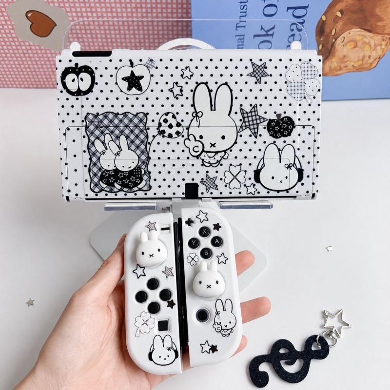 ニンテンドースイッチOLED用、かわいいミッフィーの保護ケー - Gaming Console Tv のレビューと価格